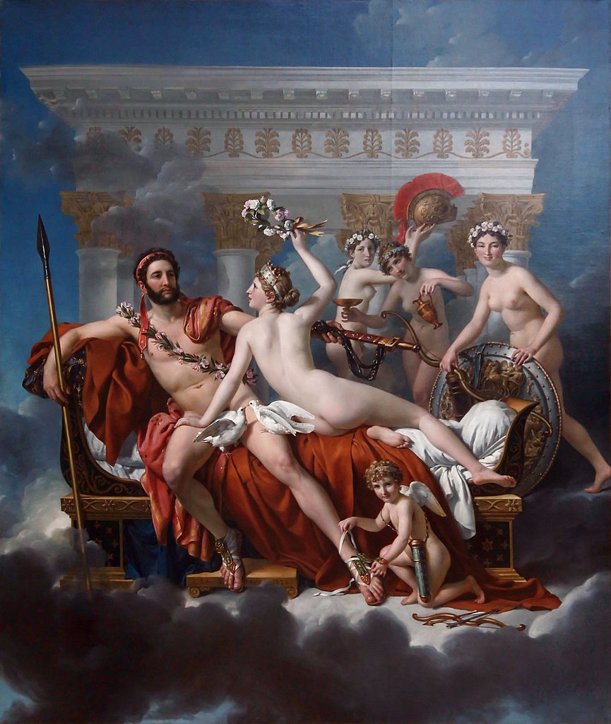 Mars Being Disarmed by Venus - Jaques-Louis David