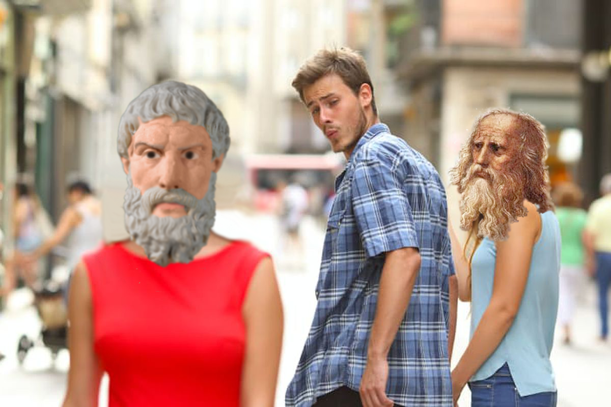 Plato's Distracted Boyfriend
