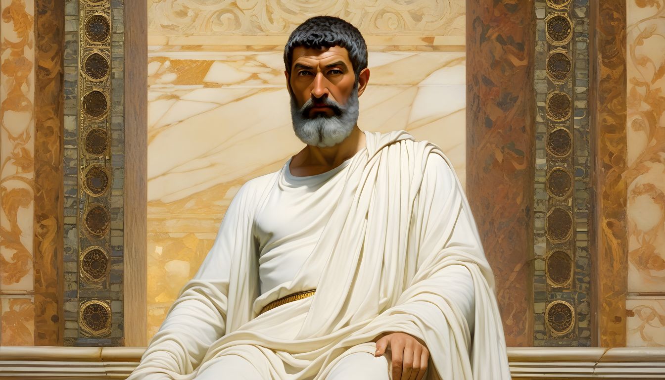 Epicurus in the style of Alma-Tadema