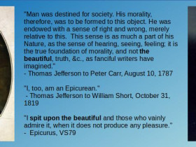 Epicurus and Jefferson on "Beauty"