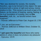 Epicurus and Jefferson on "Beauty"