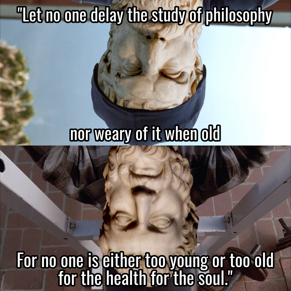 Epicurus and Metrodorus Lifting Philosophical Weights