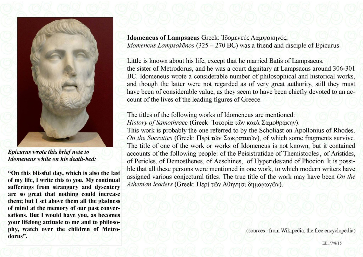 Idomeneus And Epicurus' Last Letter