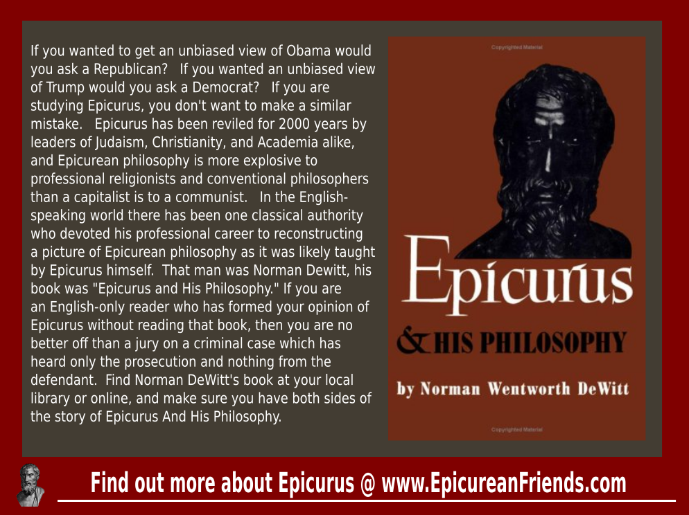 Norman DeWitt's "Epicurus And His Philosophy"