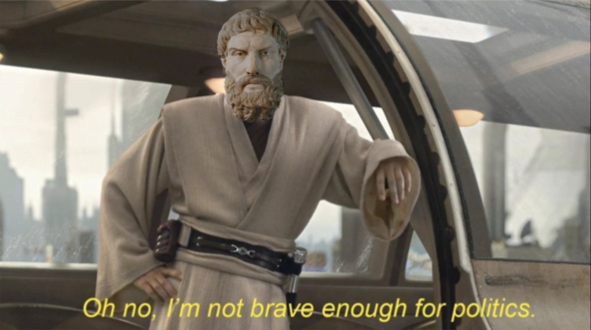 Epicurus Isn't "Brave" Enough For Politics