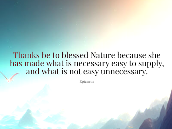 Thanks Be To Blessed Nature