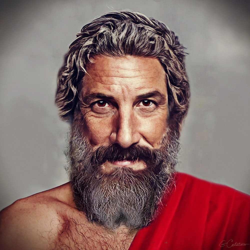 Epicurus Rendered Middle-Aged by Genevra Catalano (2022)