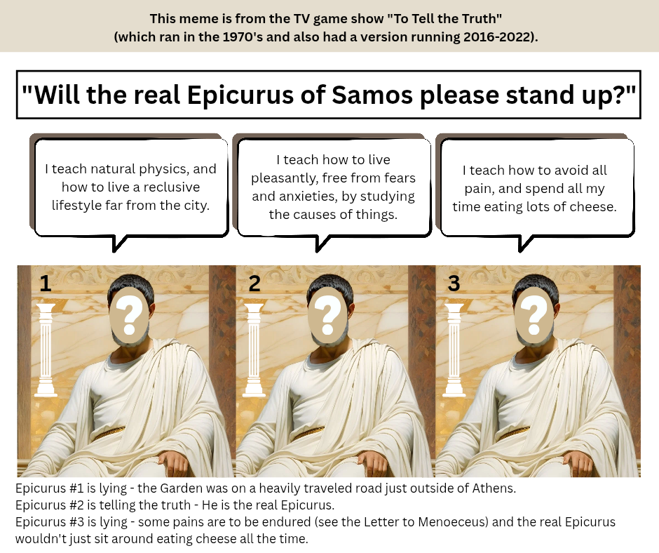 "Will the Real Epicurus of Samos Please Stand Up?"