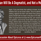 The Wise Man Will Be A Dogmatist, and Not  A Mere Skeptic