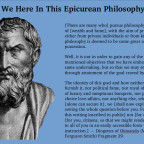 Why Are We Here In This Epicurean Philosophy Group?