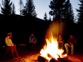 Enjoyment of the outdoors evening fire circle