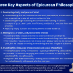 Three Key Aspects of Epicurean Philosophy