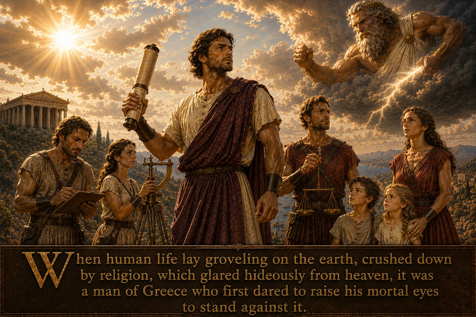 Epicurus Defies Religion - Lucretius Quote