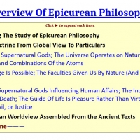 Overview of Epicurean Philosophy – A New Outline Selection 243