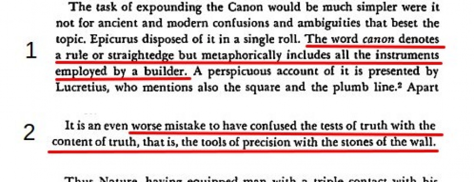 Three General Points About the Canon of Truth Selection 303